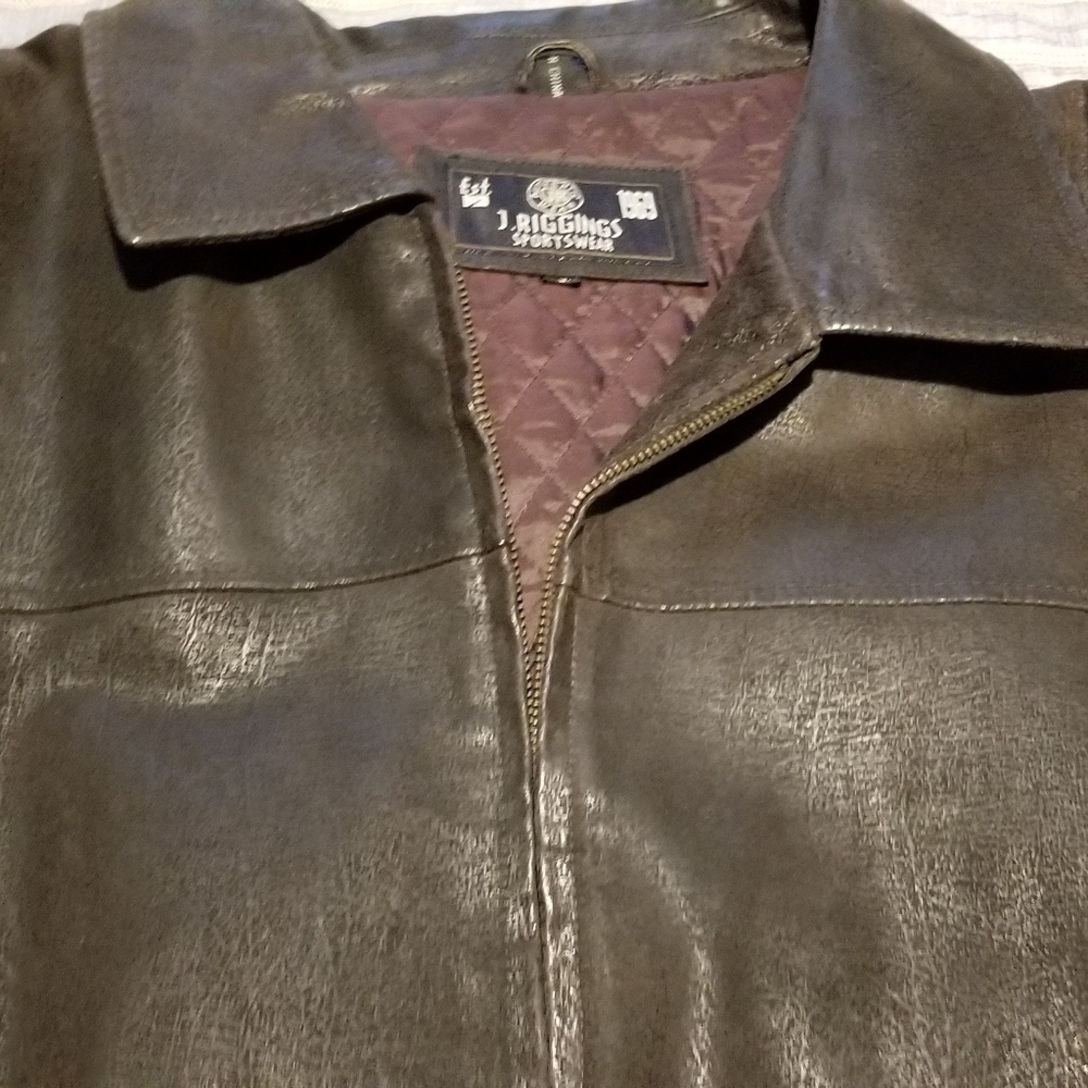 J Riggings Sportswear Leather Jacket XXL